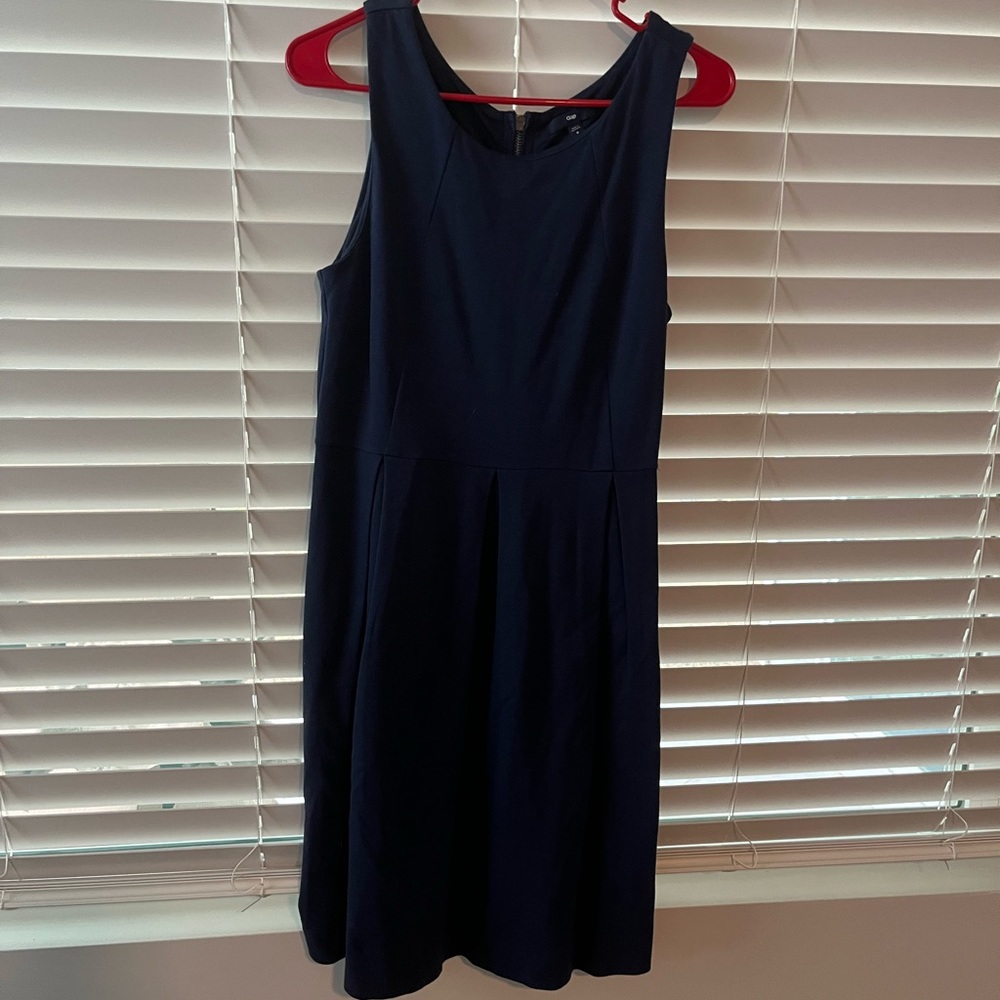Dark blue midi dress